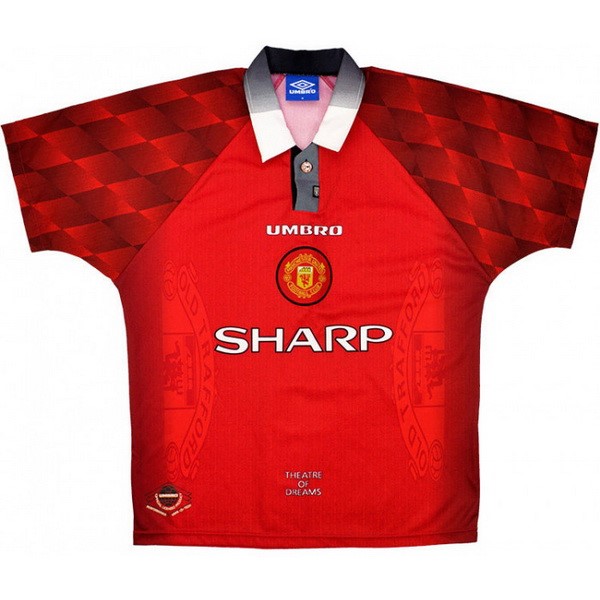 Camisetas Manchester United Primera equipo Retro 1996 1997 Rojo